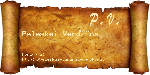 Peleskei Veréna névjegykártya